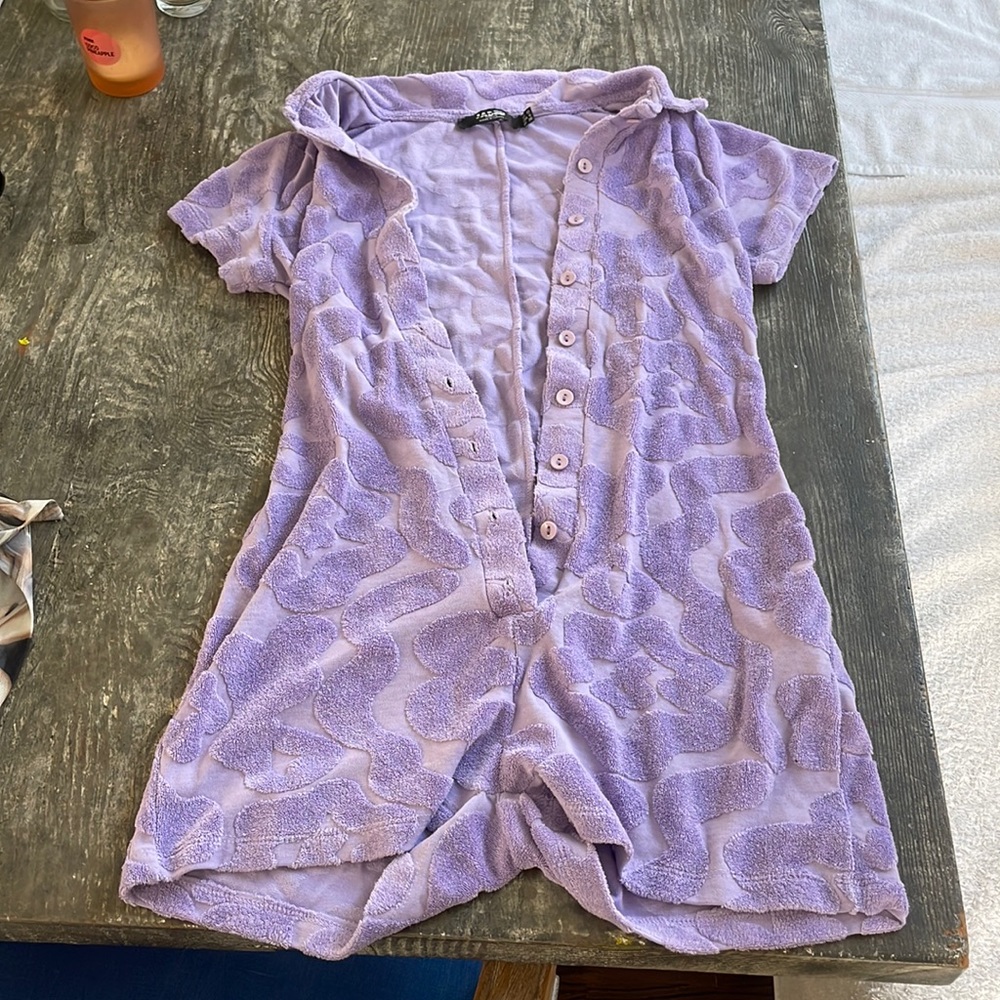 Jaded London Terry Romper in Lilac